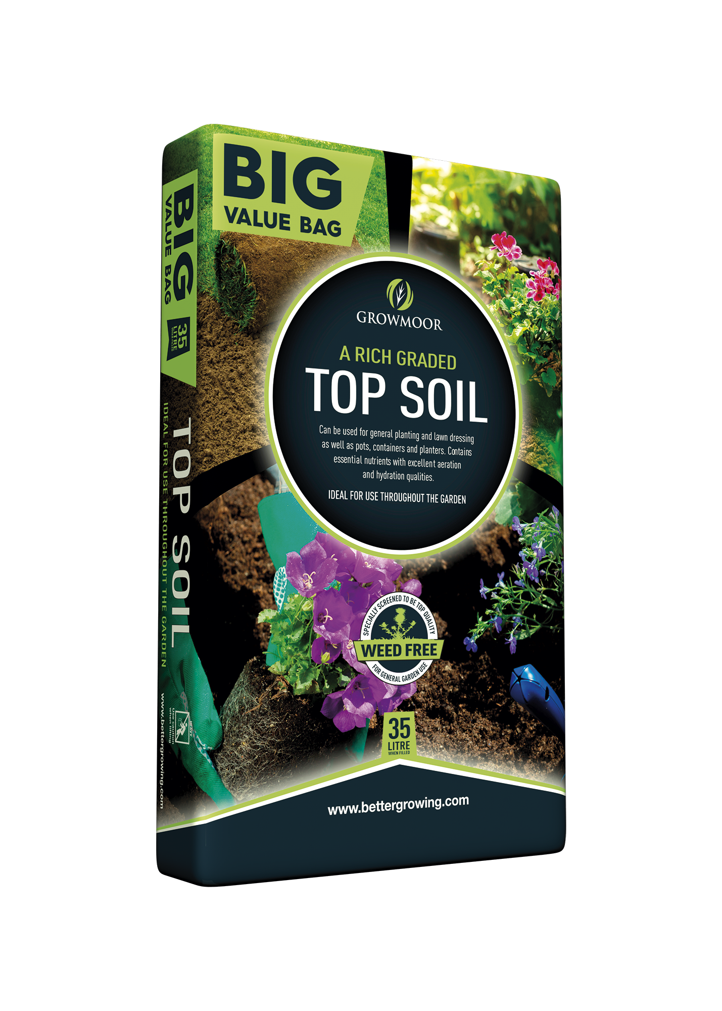 Growmoor Top Soil 35ltr LOCAL DELIVERY ONLY