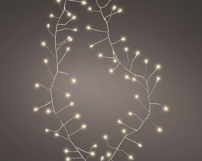 Kaemingk Micro LED Compact Lights Steady 120cm Indoor Silver / Warm White