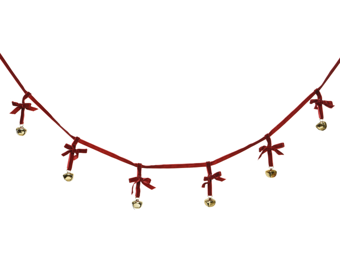 Kaemingk Garland Bows and Gold Bells
