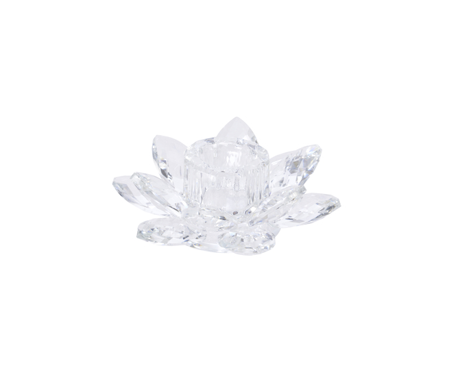 Kaemingk Flower Candle Holder Clear Glass 11.5cm