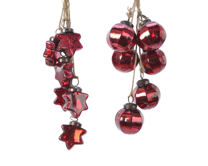 Kaemingk Glass Bundle Dec Christmas Red