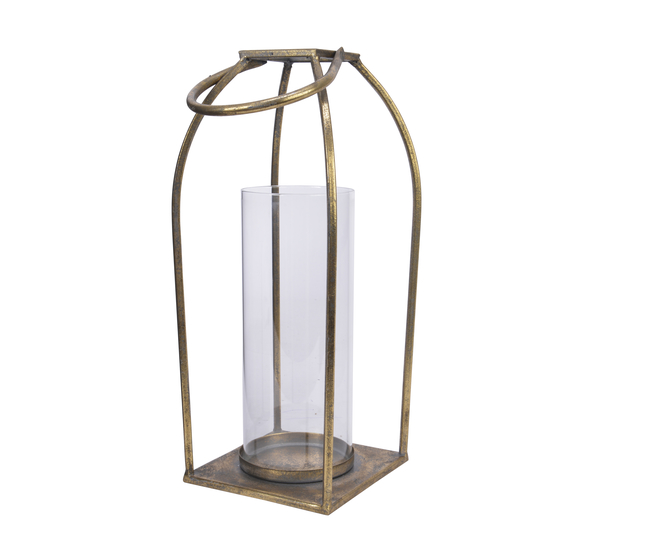 Kaemingk Lantern Iron Gold 37cm