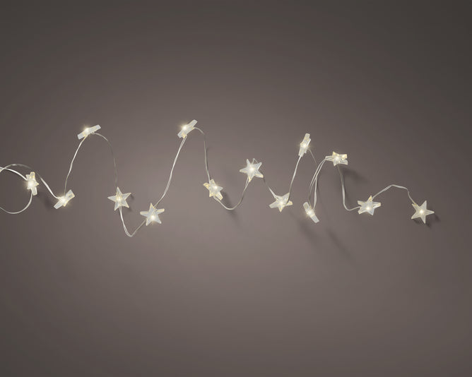 Micro LED String Lights Stars - Warm White 95cm