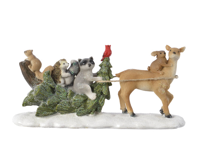 Woodland Animals Sleigh Ride