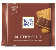 Ritter Sport Milk Chocolate Covered Butter Biscuit Bar