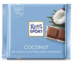 Ritter Sport Milk Chocolate With Coconut Bar