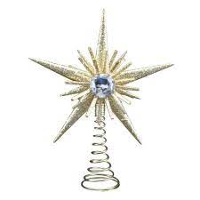 Gisela Graham Gold Glitter Jewel Mini Tree Top Star