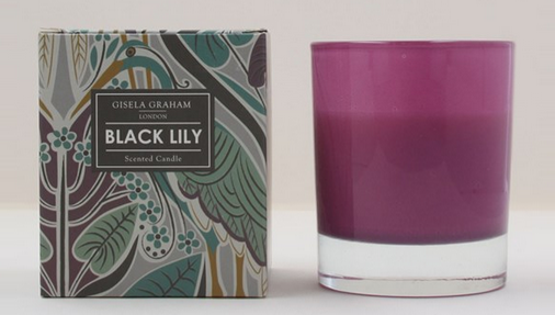 Gisela Graham Boxed Scented Candle - Heron - Black Lily
