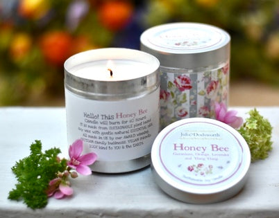 Julie Dodsworth Honey Bee Soy Wax Candle Tin