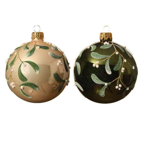Bauble Glass Mistletoe