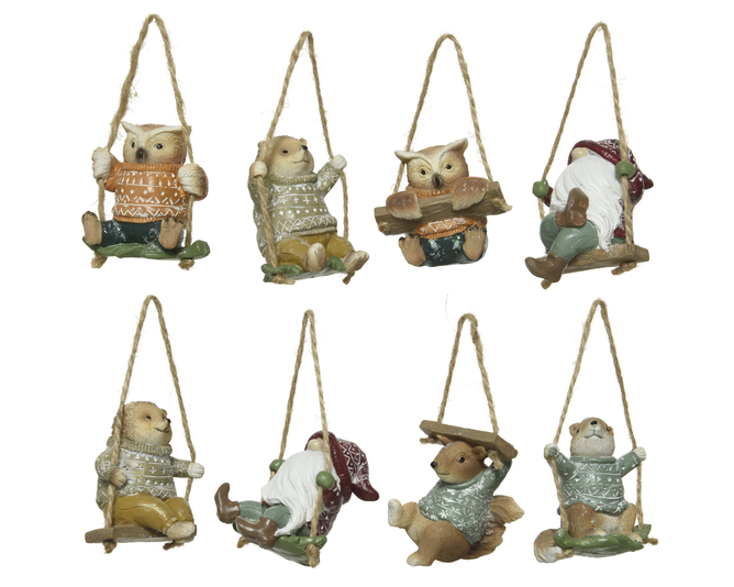 Kaemingk Glitter Animals on Swing