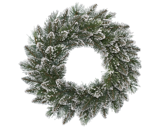Kaemingk Finley Wreath Frosted Indoor 50cm