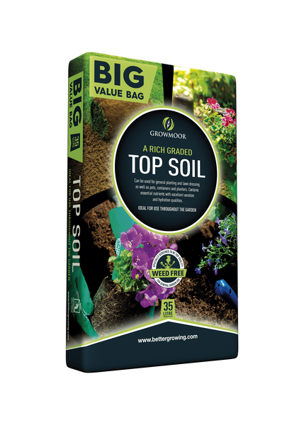 Growmoor Top Soil 35ltr LOCAL DELIVERY ONLY