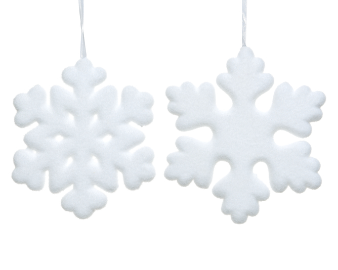 Kaemingk White Fibre Snowflake 20cm