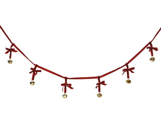 Kaemingk Garland Bows and Gold Bells