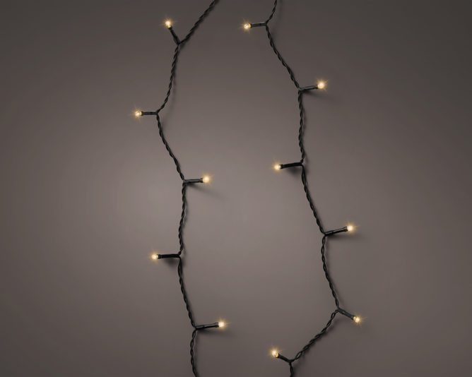 Kaemingk LED Durawise Compact Lights 470cm Black/Warm White 8 Function Twinkle Effect Outdoor