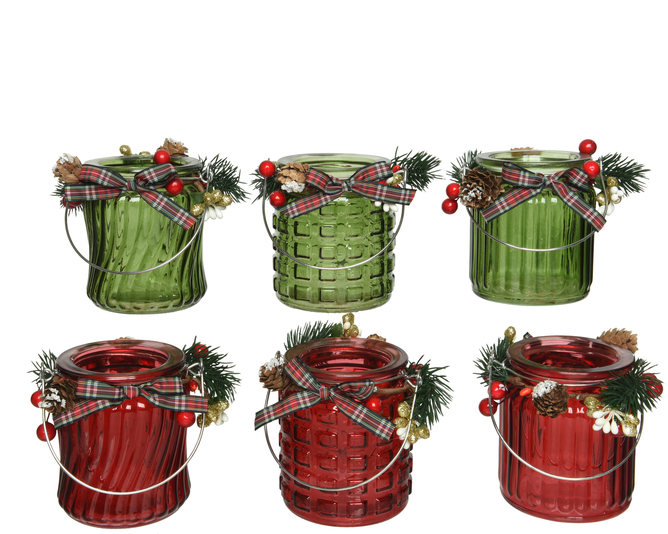 Kaemingk Tealight Holder with Branches and Berries