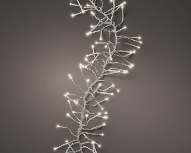 Kaemingk LED Cluster Lights 600cm 8 Functions Outdoor Warm White White Cable
