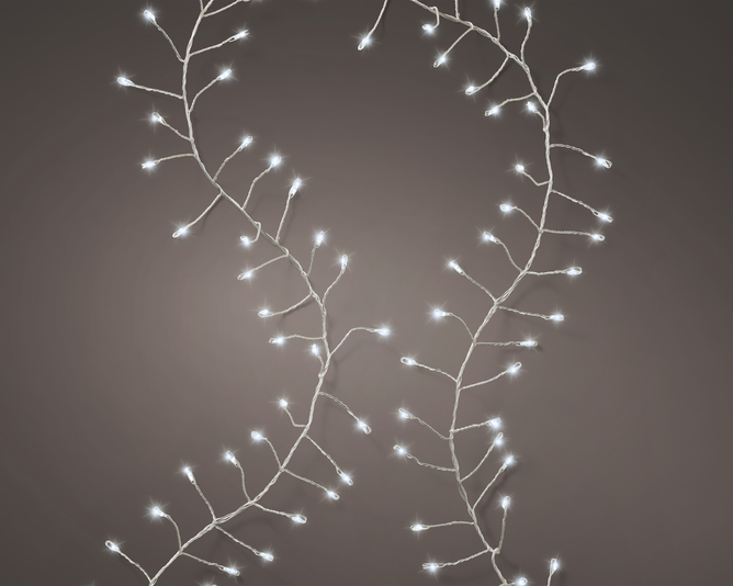 Kaemingk Micro LED Compact Lights 600cm Outdoor 8 Function Cool White/Silver
