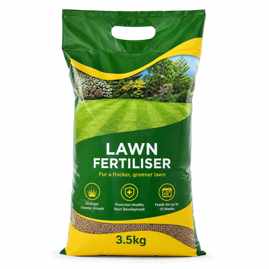 Aftercut Ultragreen Plus 3.5kg lawn fertiliser bag - covers 100m, granular lawn feed packaging
