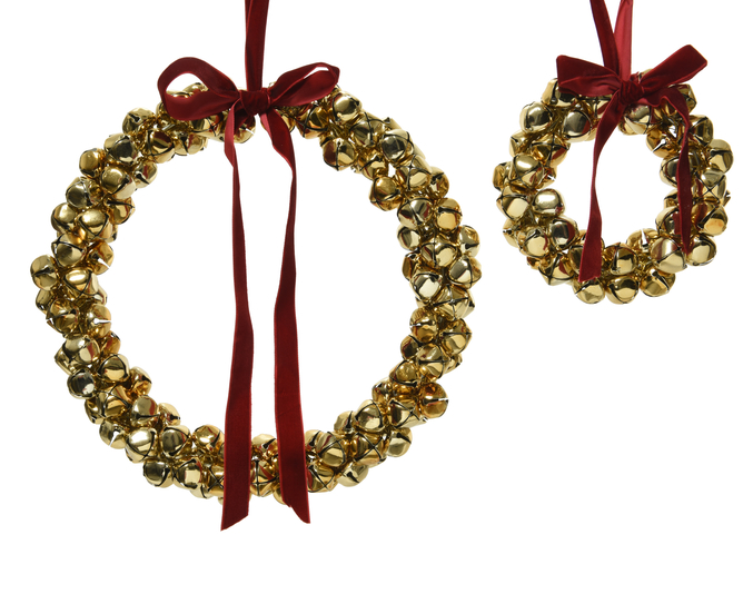 Kaemingk Metal Bell Wreath 25cm