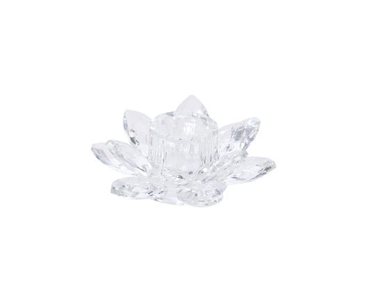 Kaemingk Flower Candle Holder Clear Glass 11.5cm