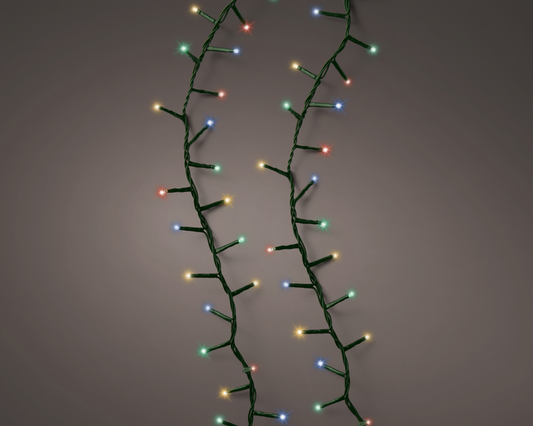 Kaemingk LED Compact Lights 1600cm 8 Functions Outdoor Green/Rainbow Twinckle Effect