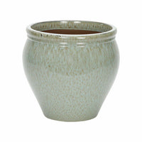 Apta Green Glazed Peacock Jar Planter 32cm