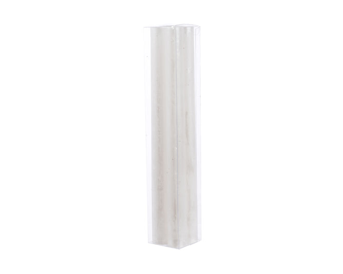Candle Metallic White 25cm