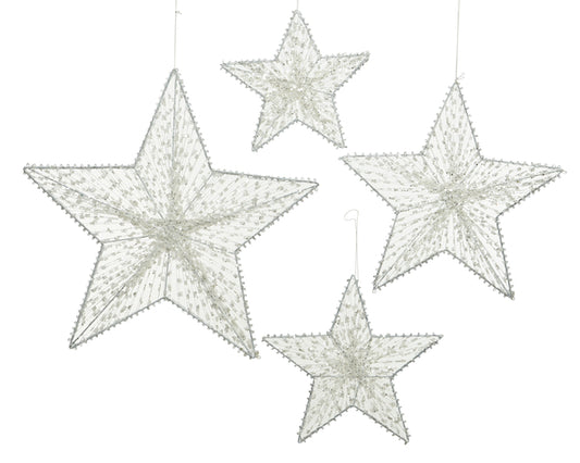 Set of 4 Glitter Stars