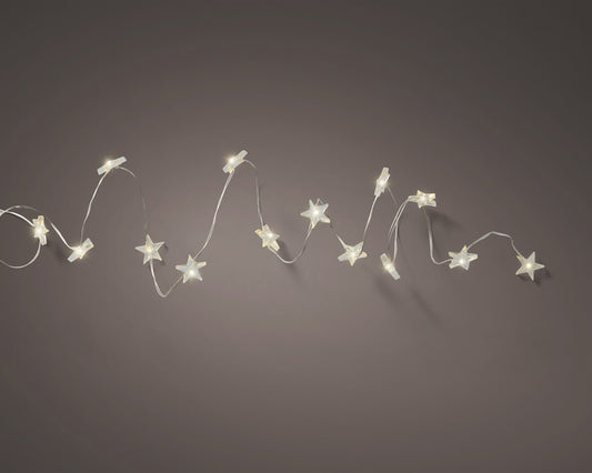 Micro LED String Lights Stars  - Warm White 95cm