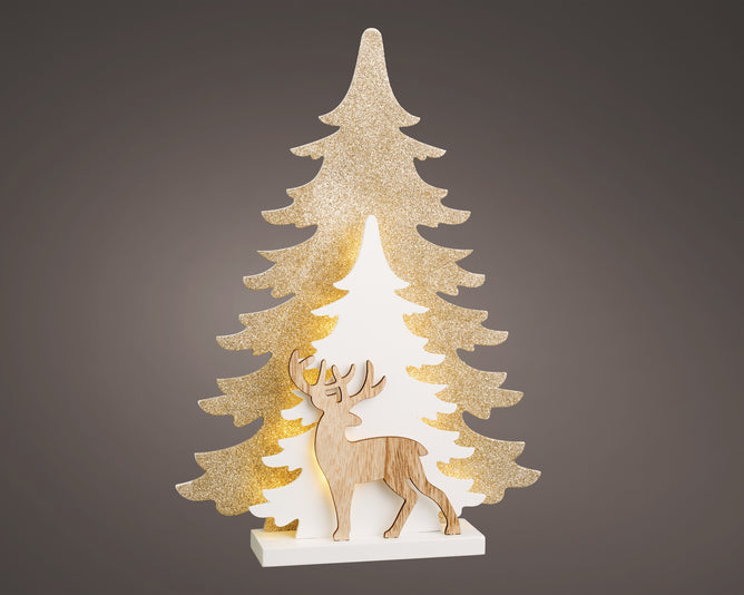 LED Scenery Wood Tree With Deer
