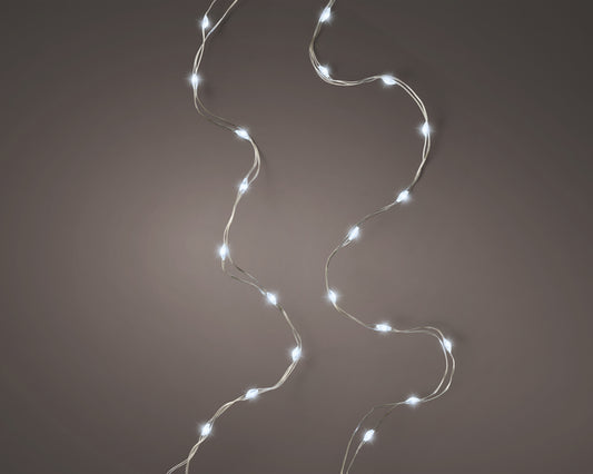 Micro LED String Lights With Twinkle Effect - Cool White 495cm