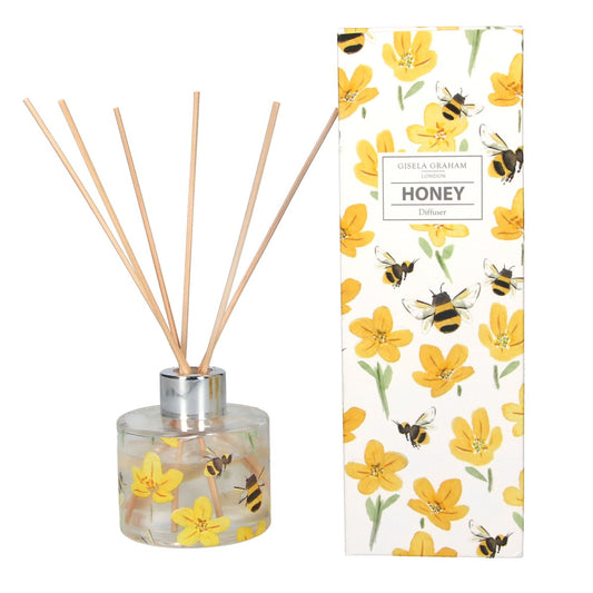 Gisela Graham Honey Scented Reed Diffuser - Buttercup & Bees