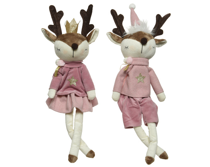 Sitting Plush Reindeer