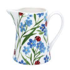Gisela Graham Small Jug - Forget-Me-Nots & Ladybird