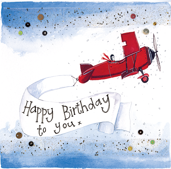 Aeroplane Birthday Card