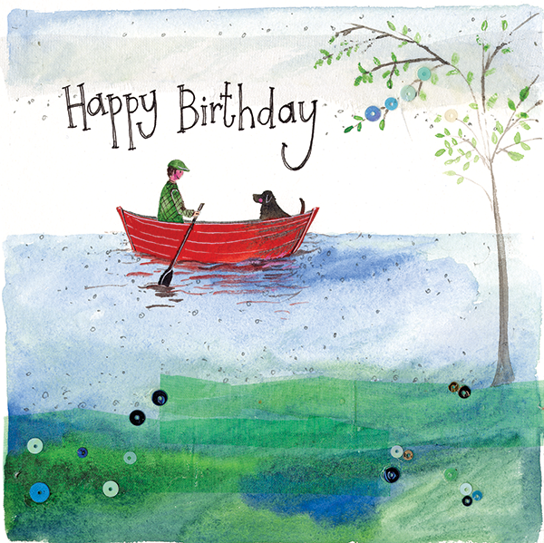 Red Boat Birthday Card