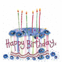 Cake and Candles Birthday Card