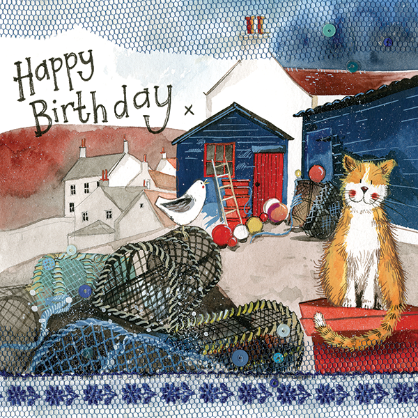 Harbour Cat Birthday Card