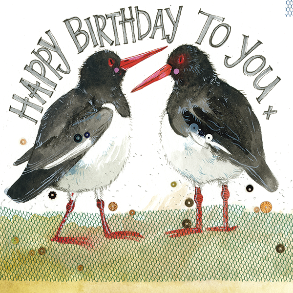 Oyster Catchers Birthday Card