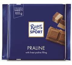Ritter Sport Milk Chocolate Covered Fine Praline Bar