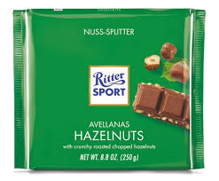 Ritter Sport Milk Chocolate With Chopped Hazelnuts Bar