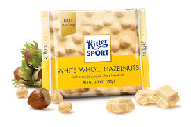 Ritter Sport White Chocolate With Whole Hazelnuts Bar
