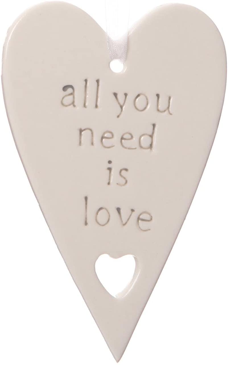 All You Need Is Love Ceramic Heart