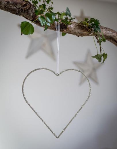 Beaded Large Open Heart