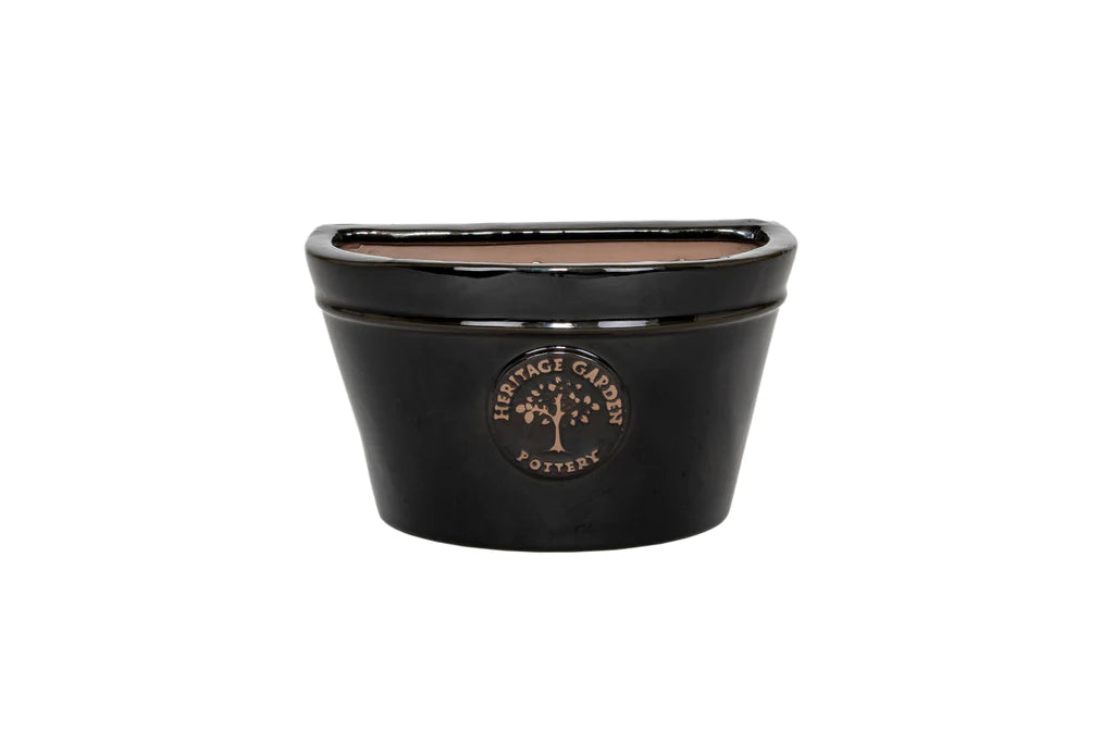 Woodlodge Edwardian Wall Planter 20cm - Black