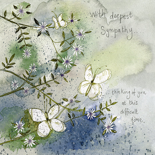 Butterflies Sympathy Card