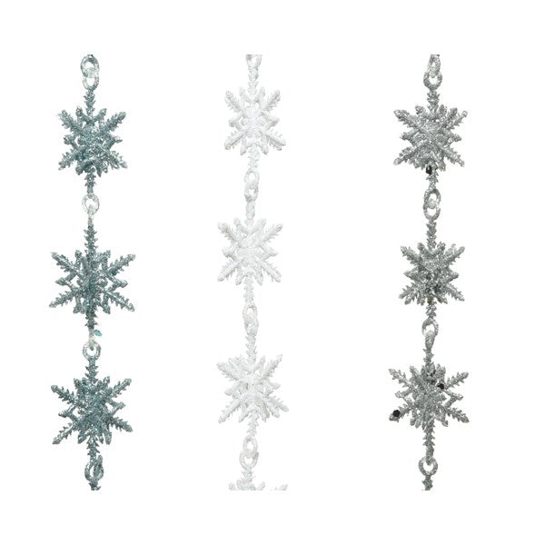 Glitter Snowflake Garland