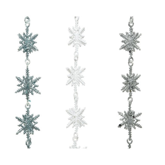 Glitter Snowflake Garland